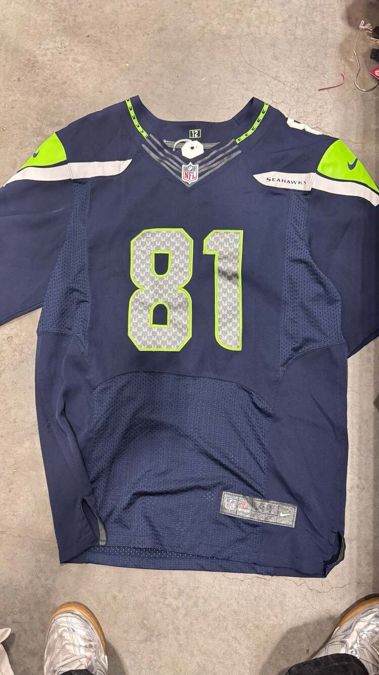 Nike Seattle Seahawks Golden Tate 81 NFL Jersey Blue Size 44